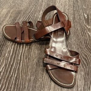 Paolo Bentini. Rich Brown Leather Sandals.  Size - 10